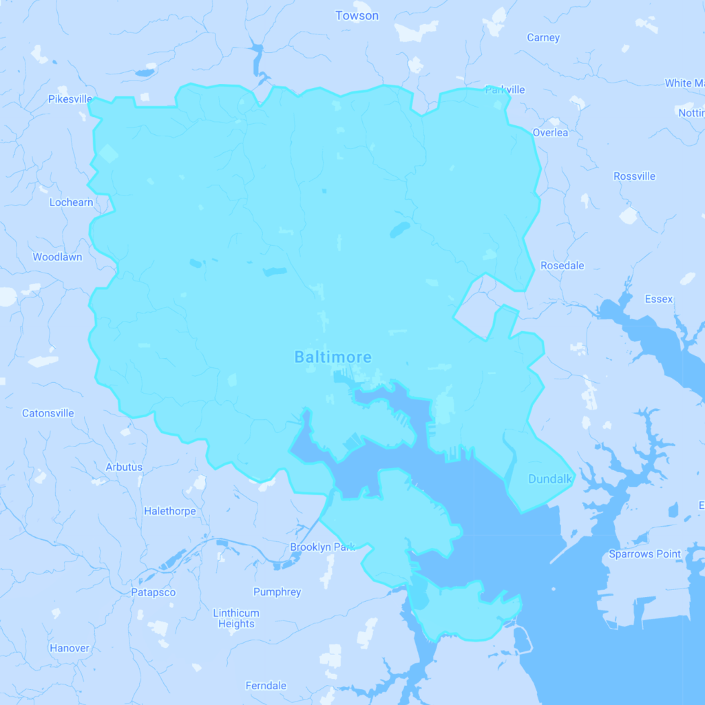 Baltimore Wireless Internet Coverage Map